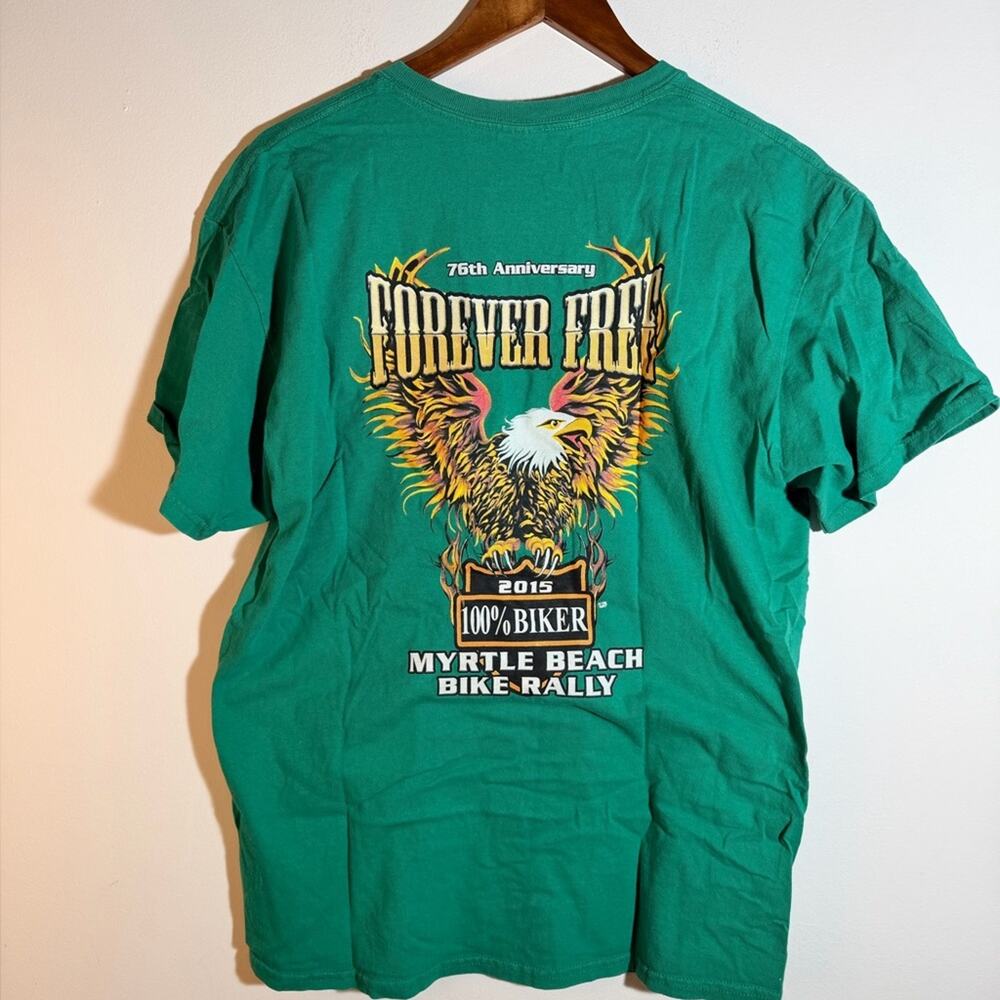 Gildan Teal Graphic Harley Davidson Bike Week Tee Shirt